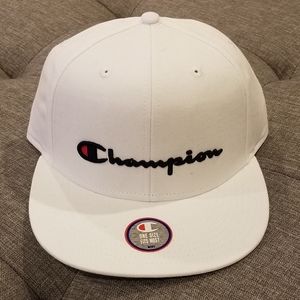 Champion Classic Script Flatbill BB Snapback Hat